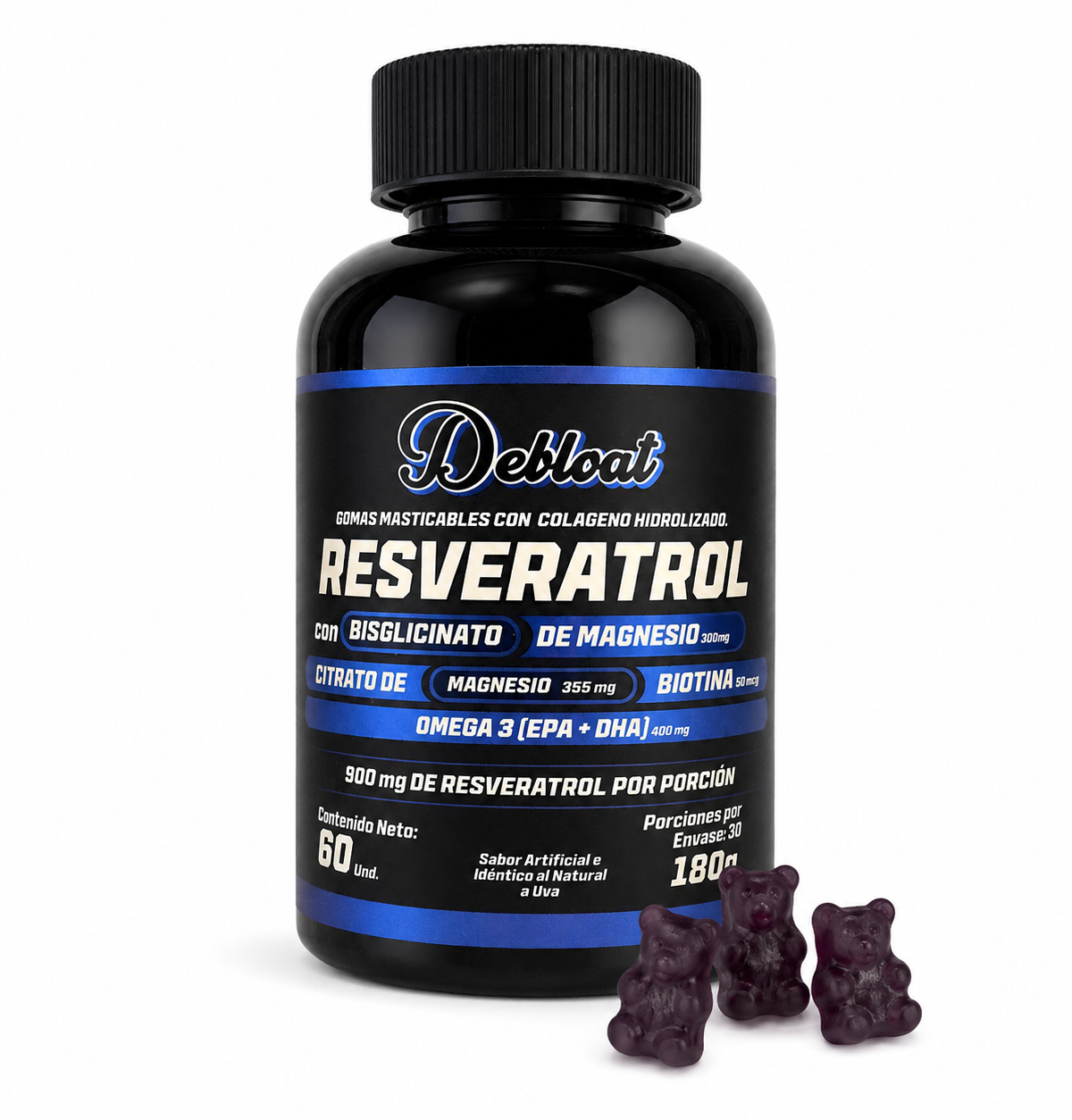 Resveratrol gomas masticables